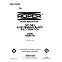 Roper FGS385VW1 front cover diagram