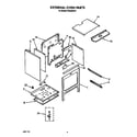 Roper FGS385VW1 external oven diagram