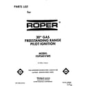Roper FGP345VW0 front cover diagram