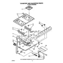 Whirlpool SF302BSWW0 cooktop and manifold diagram