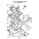 Whirlpool SF5140SRW9 cooktop and manifold diagram