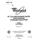 Whirlpool SF5140SRW8 front cover diagram