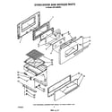 Whirlpool SF5140SRW8 oven door and broiler diagram