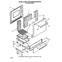 Whirlpool SF0140SRW5 oven door and broiler diagram