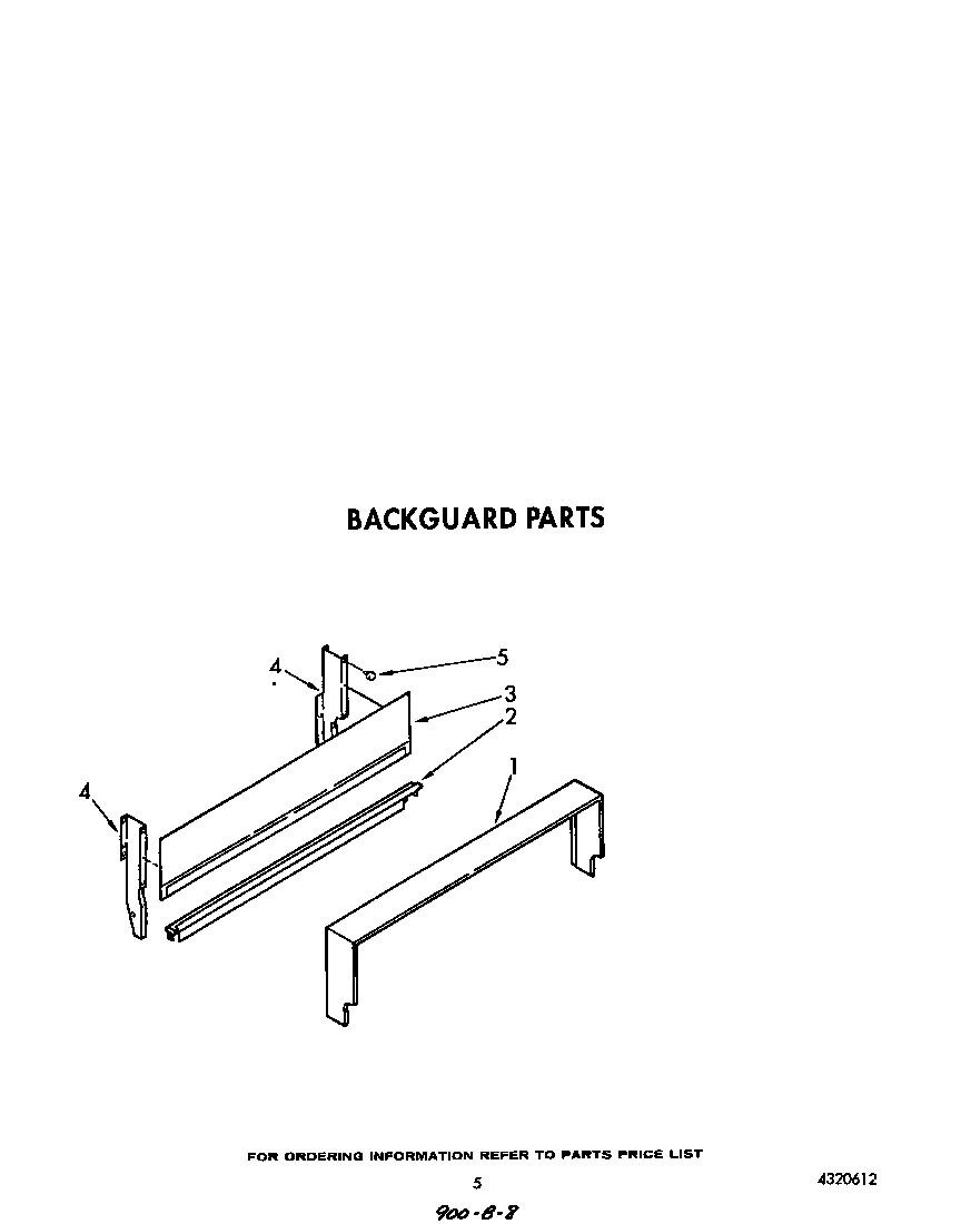 Whirlpool SF0140SRW3 back guard diagram