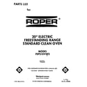 Roper FEP210VW2 front cover diagram