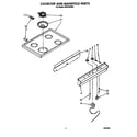 Roper FEP210VW2 cooktop and manifold diagram
