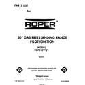Roper FGP310VW1 front cover diagram