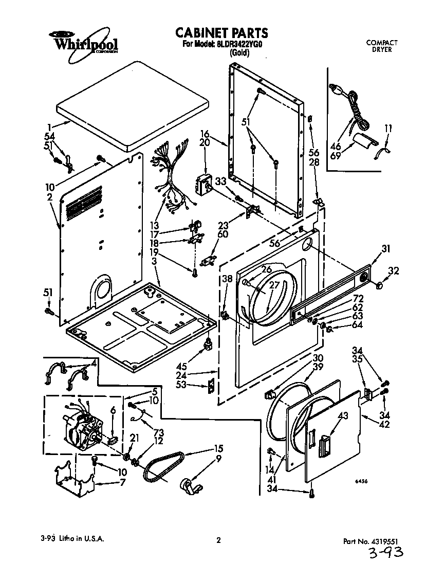 Whirlpool 8LDR3422YG0 null diagram