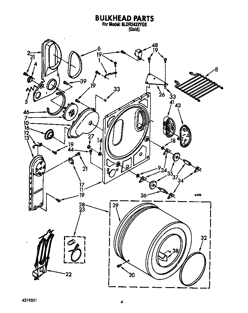 Whirlpool 8LDR3422YG0 null diagram
