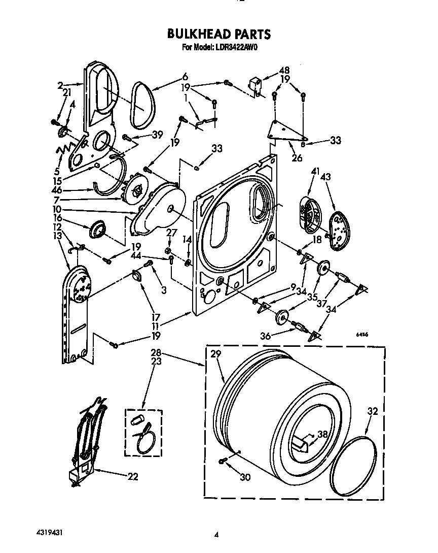 Whirlpool LDR3422AW0 null diagram