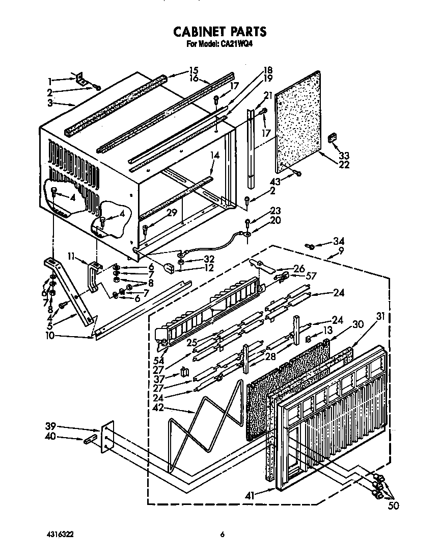 Whirlpool CA21WQ4 cabinet diagram