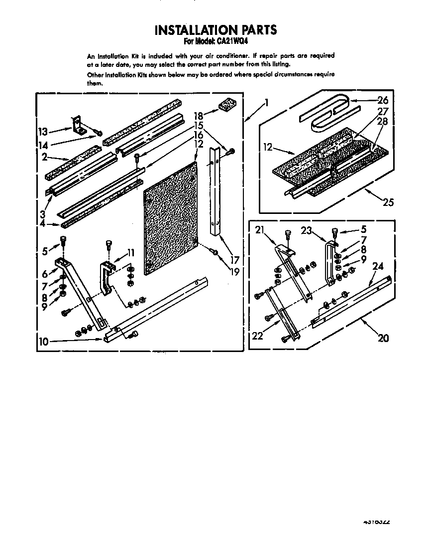 Whirlpool CA21WQ4 installation parts diagram