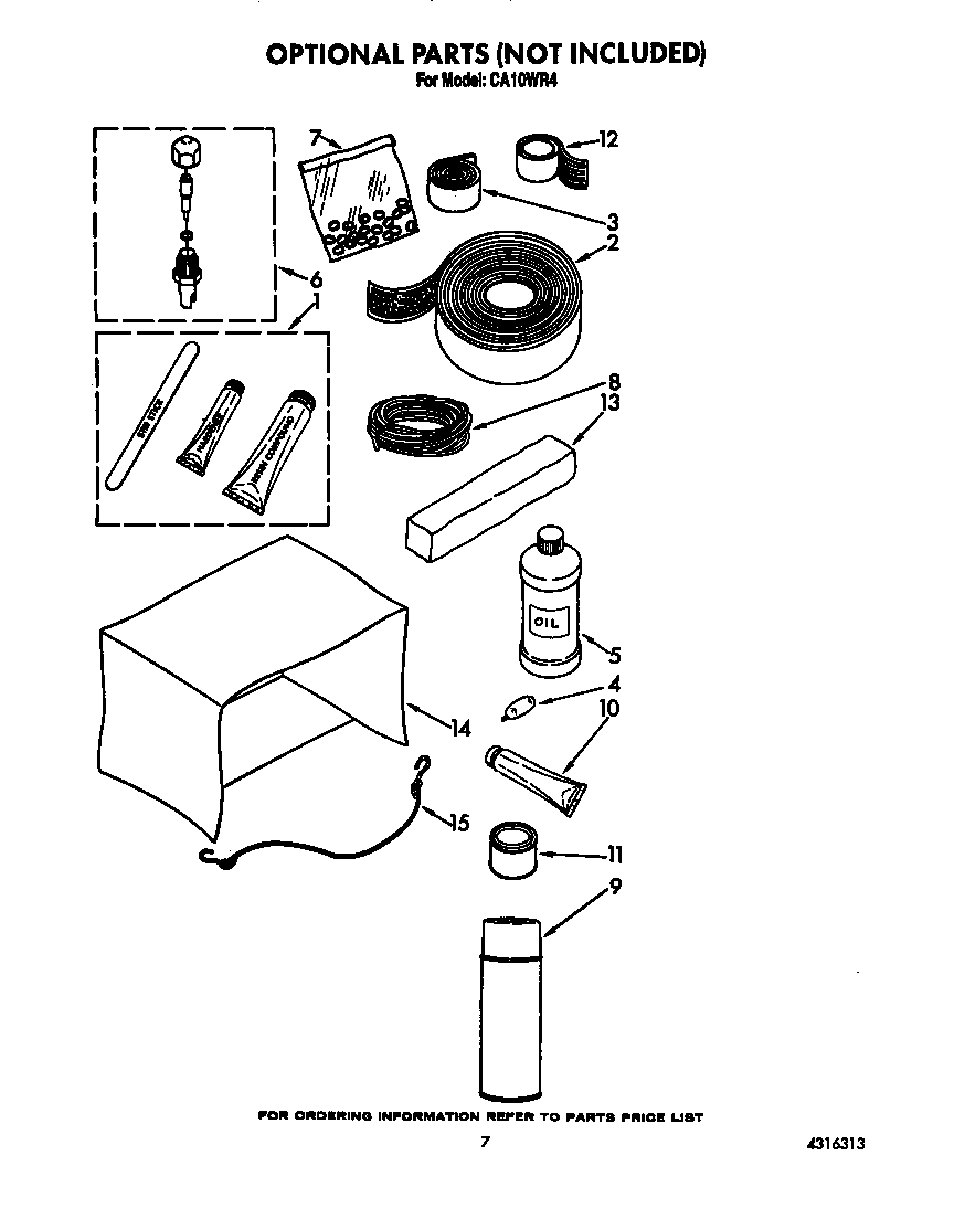 Crosley CA10WR4 optional diagram