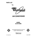 Whirlpool AC1012XM2 front cover diagram