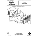 Whirlpool ACR124XR2 cabinet and front parts diagram