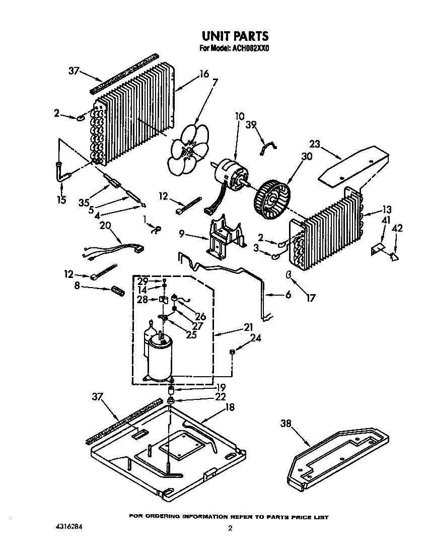 Whirlpool ACH082XX0 unit diagram