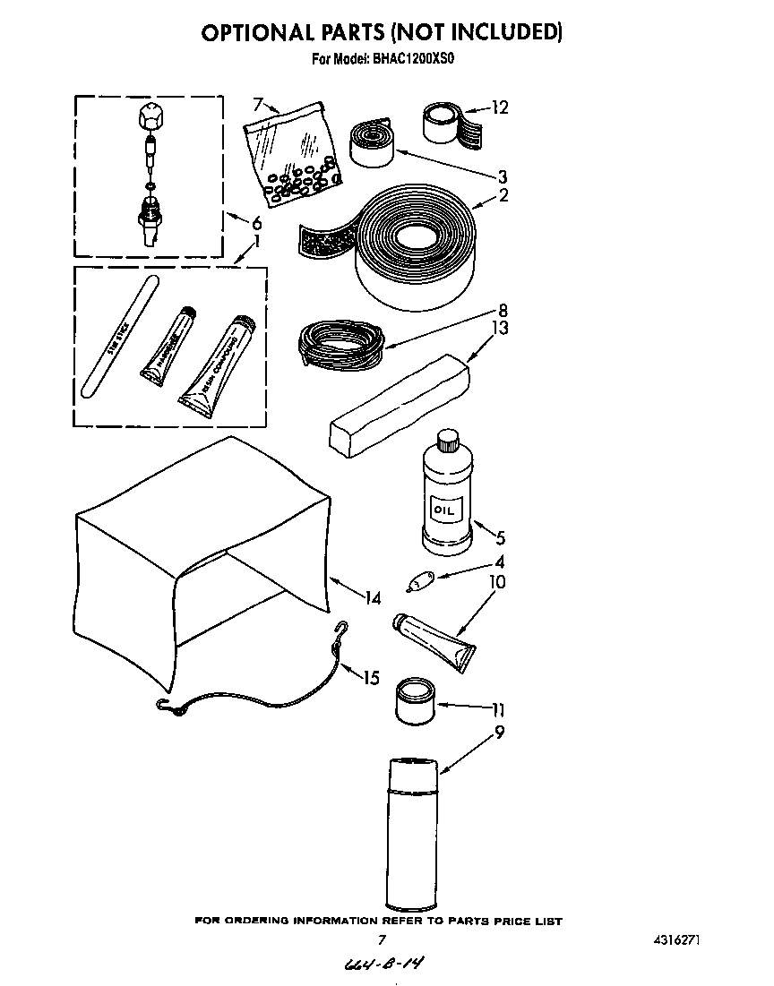 Whirlpool BHAC1200XS0 lit/optional diagram