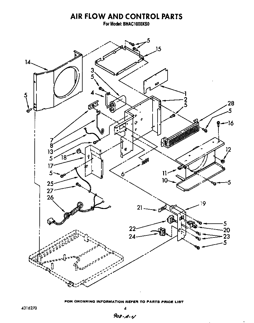 Whirlpool BHAC1000XS0 air flow and control diagram