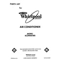 Whirlpool AC2904XW0 front cover diagram