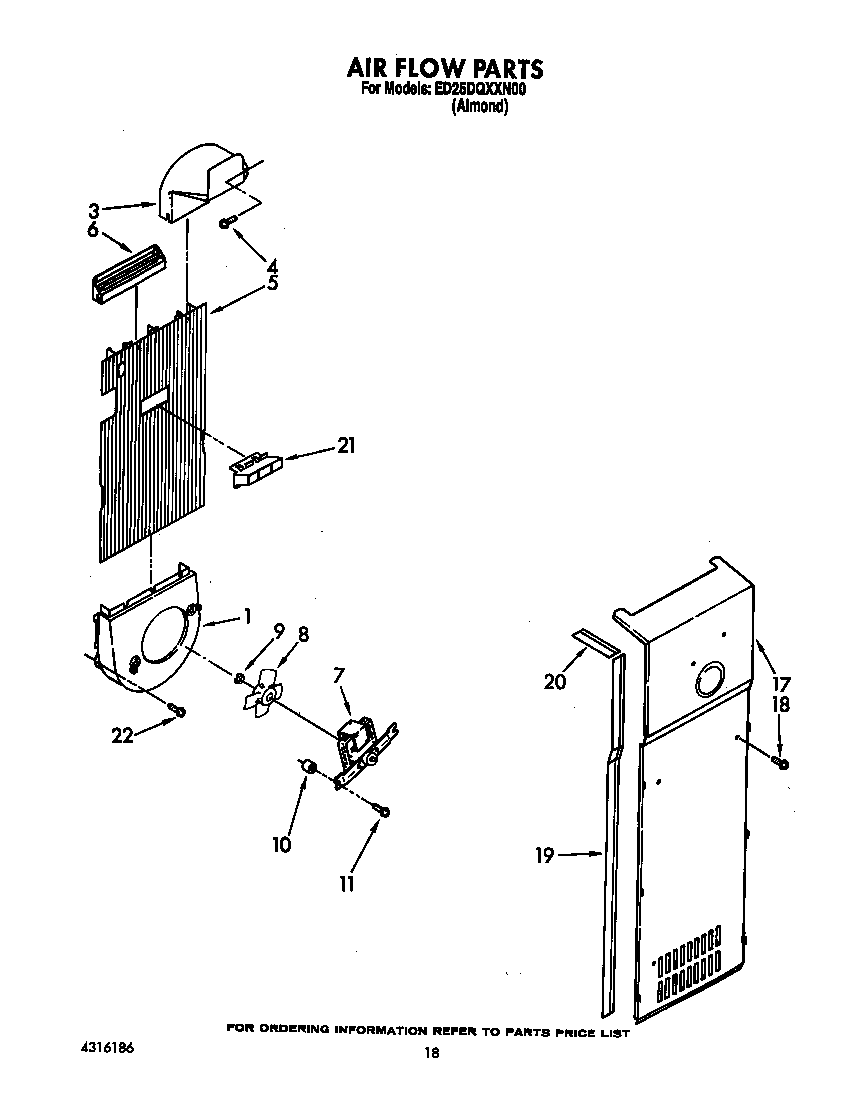 Whirlpool ED25DQXXN00 air flow diagram