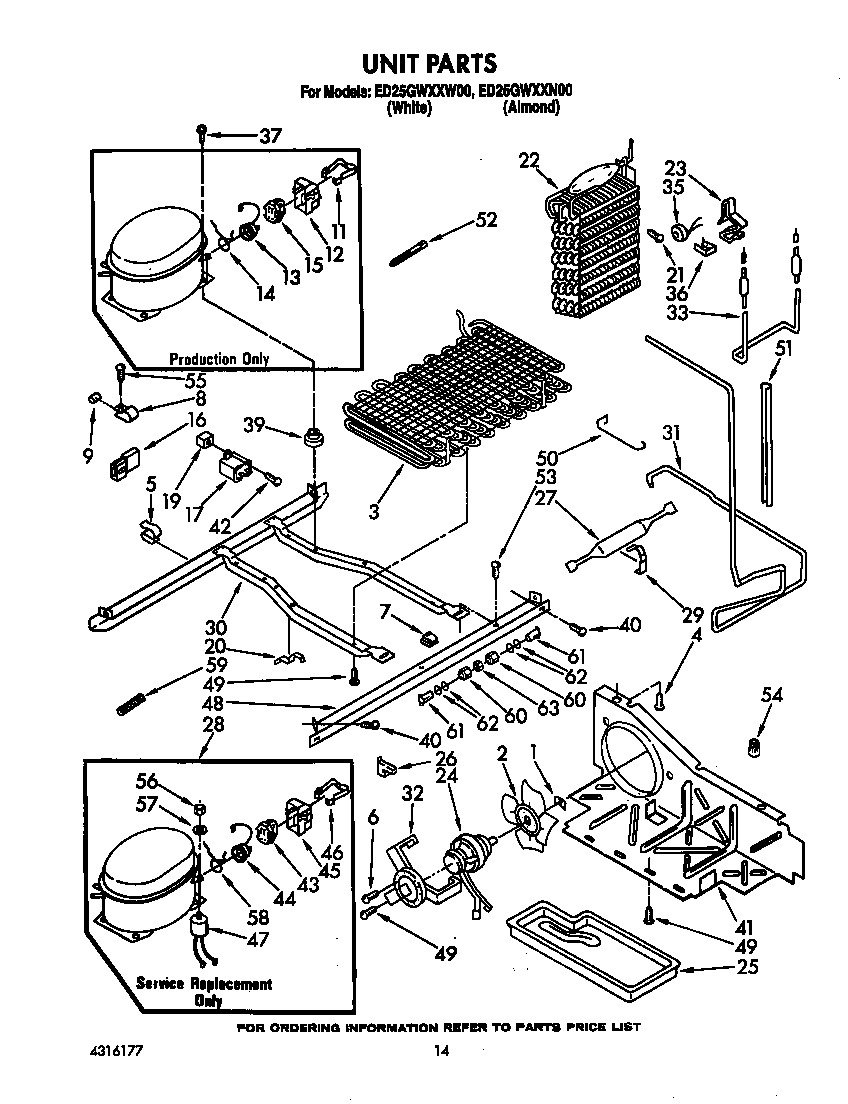 Whirlpool ED25GWXXW00 unit diagram