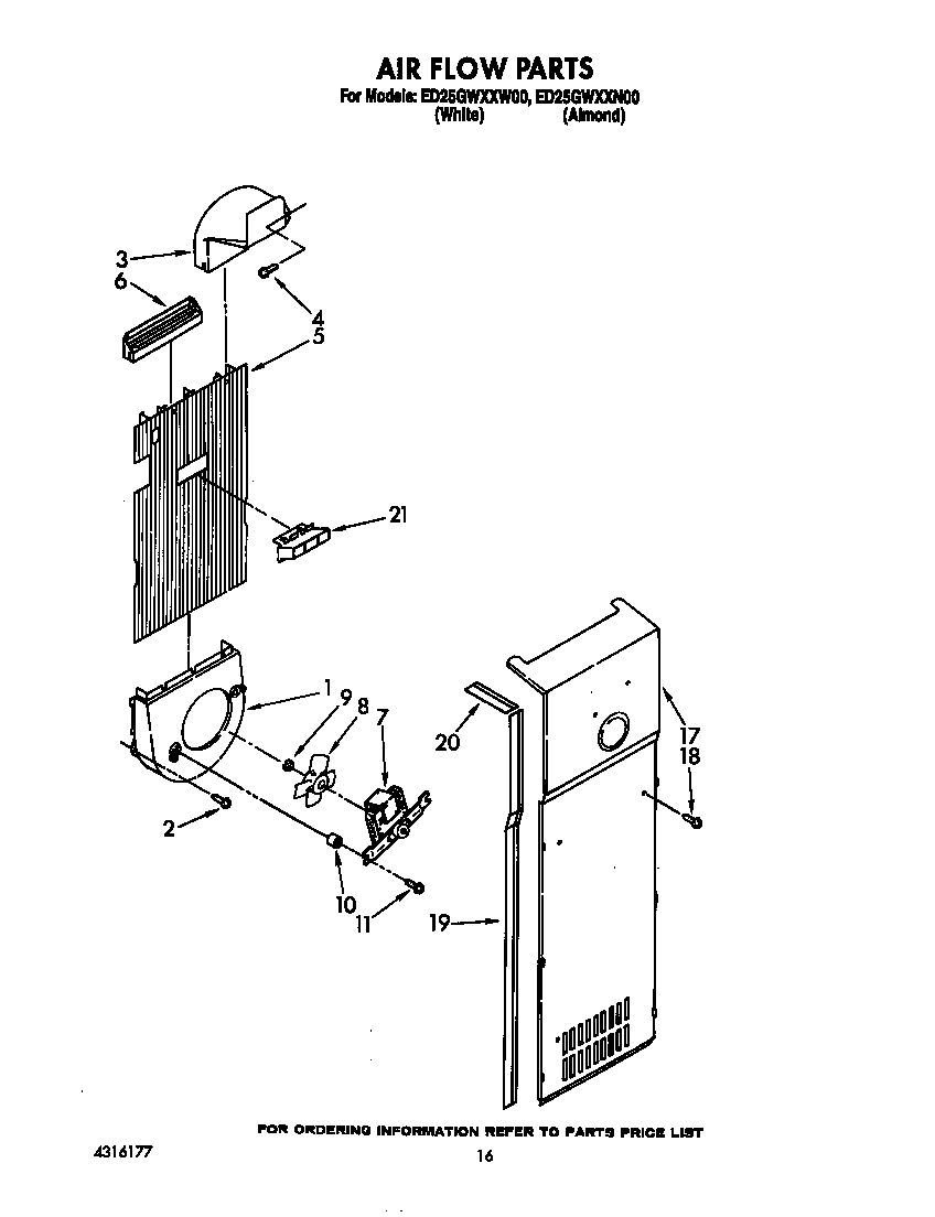 Whirlpool ED25GWXXW00 air flow diagram