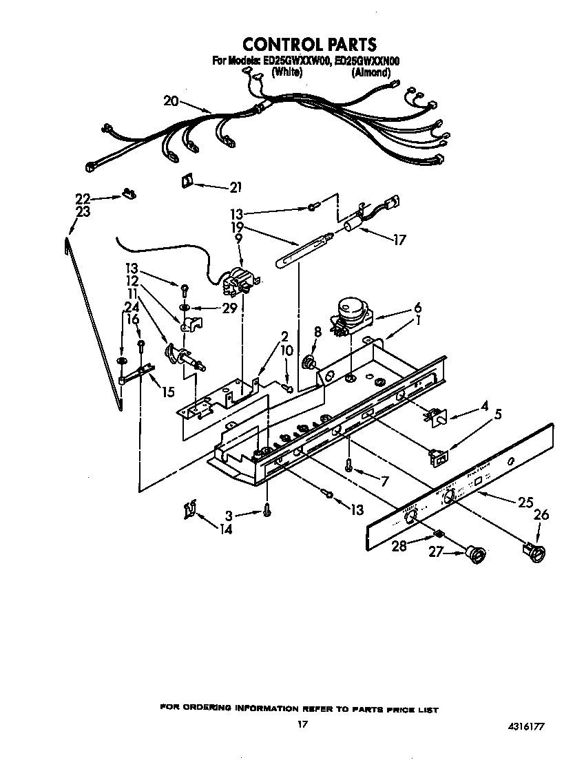 Whirlpool ED25GWXXW00 control diagram