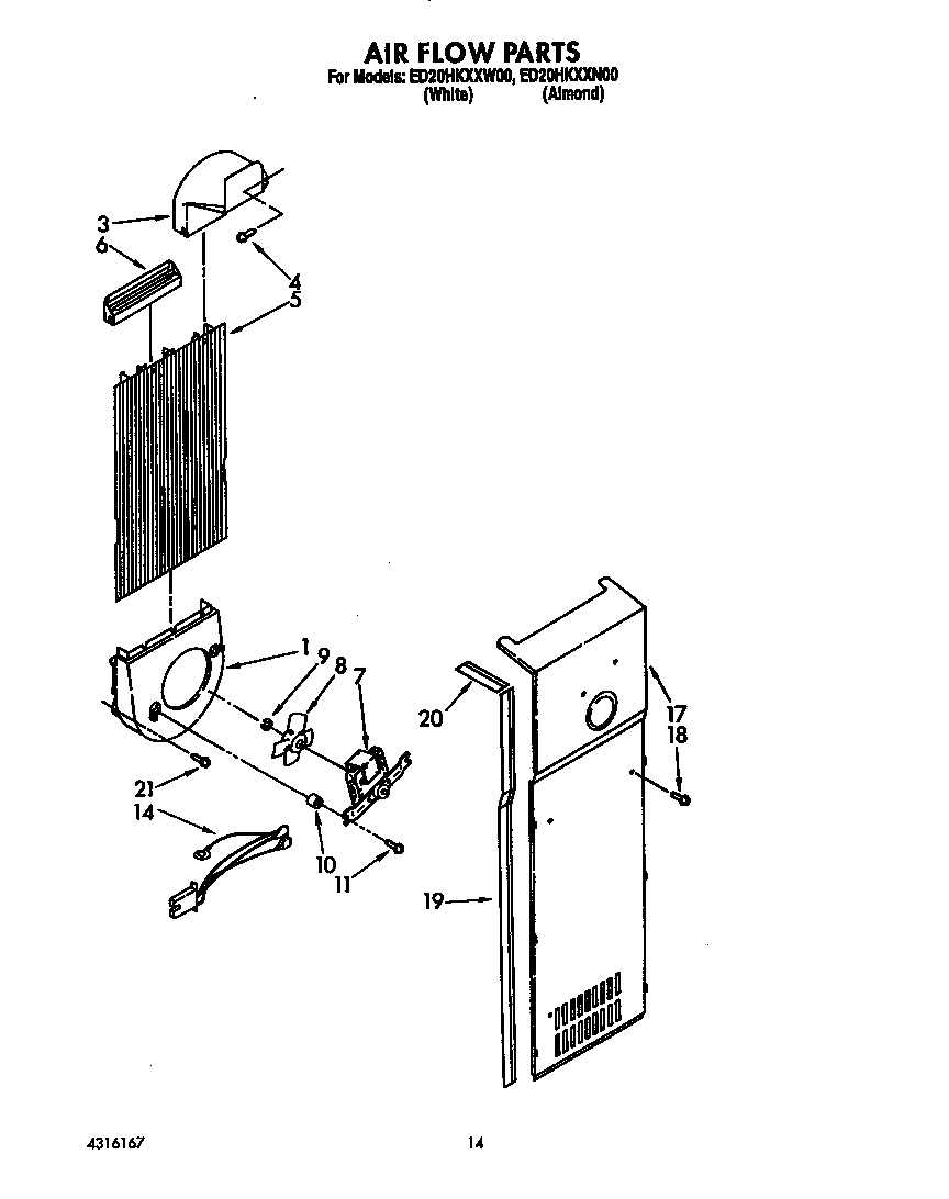 Whirlpool ED20HKXXW00 air flow diagram
