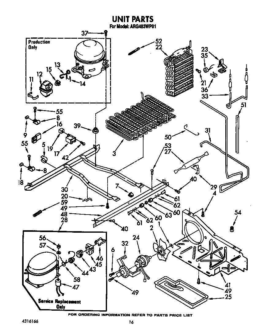Whirlpool ARG483WP01 unit diagram
