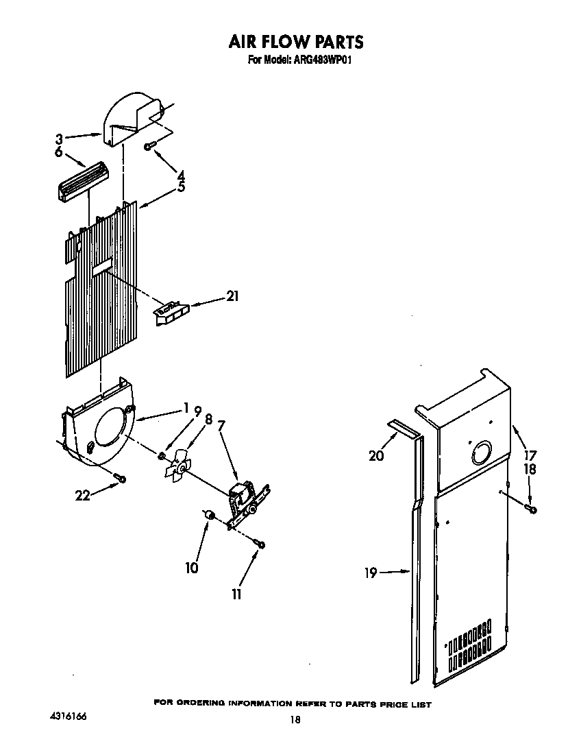Whirlpool ARG483WP01 air flow diagram