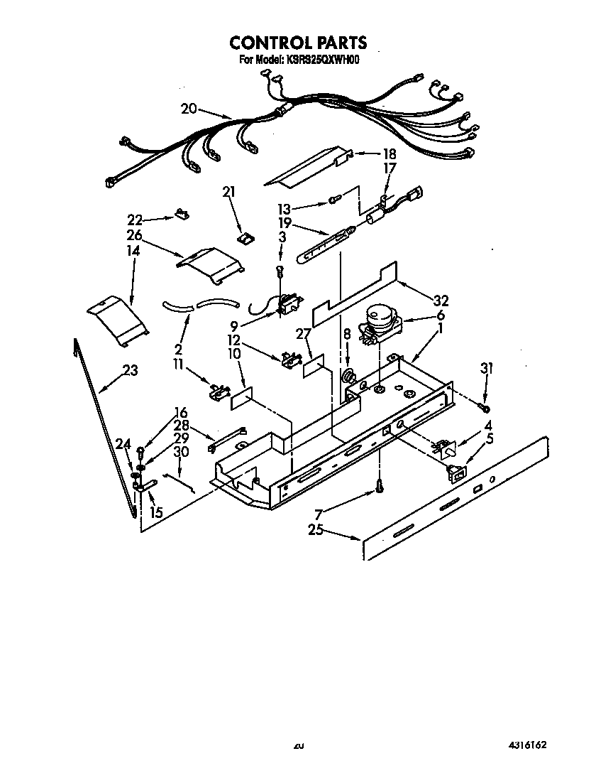 KitchenAid KSRS25QXWH00 control diagram