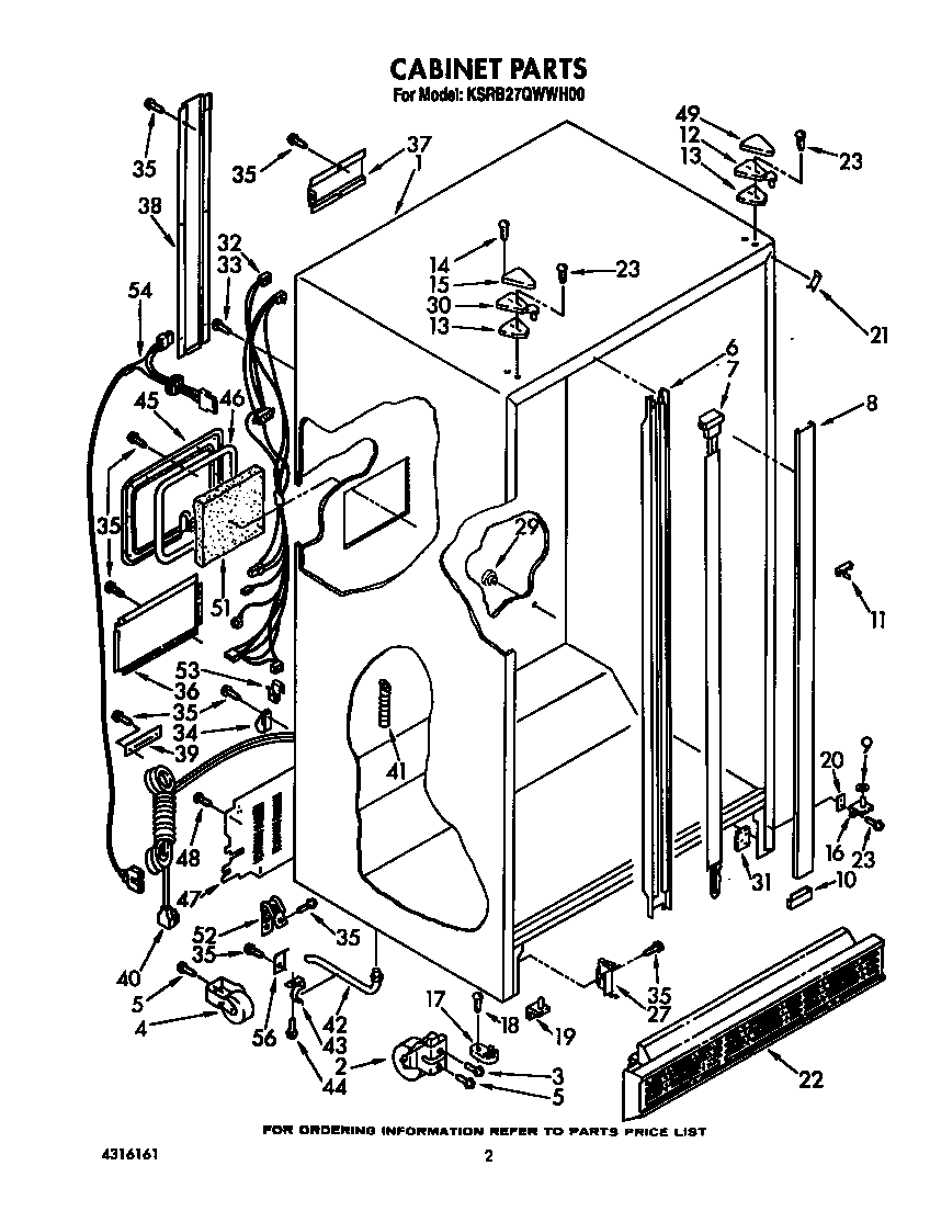 KitchenAid KSRB27QWWH00 cabinet diagram