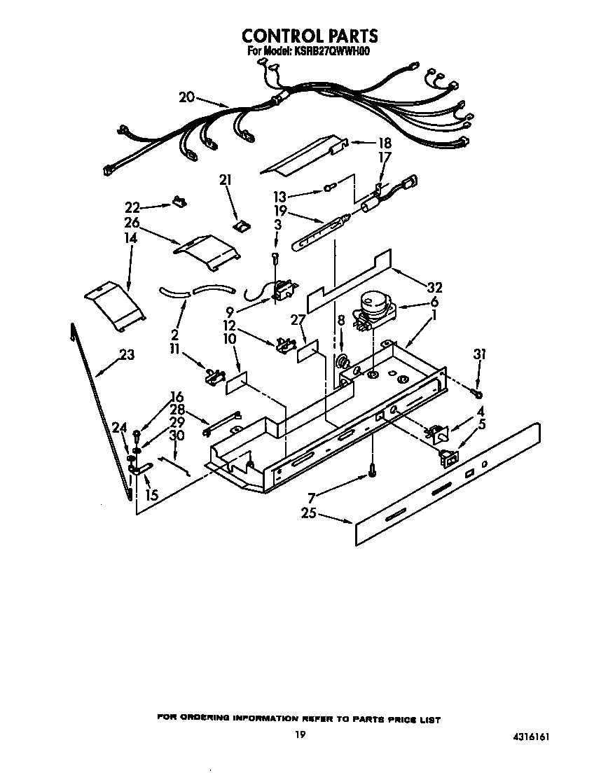 KitchenAid KSRB27QWWH00 control diagram