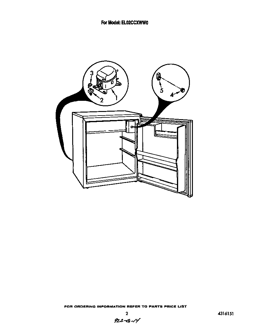 Whirlpool EL02CCXWW0 unit diagram