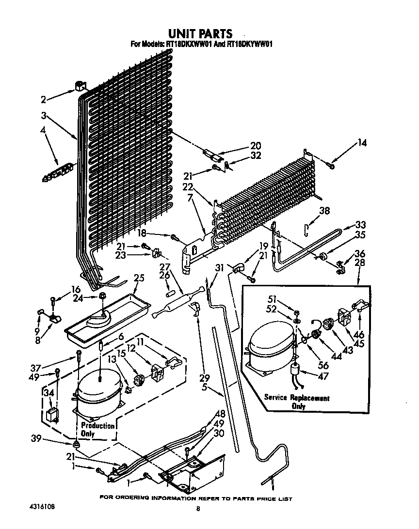 Roper RT18DKYWW01 unit diagram