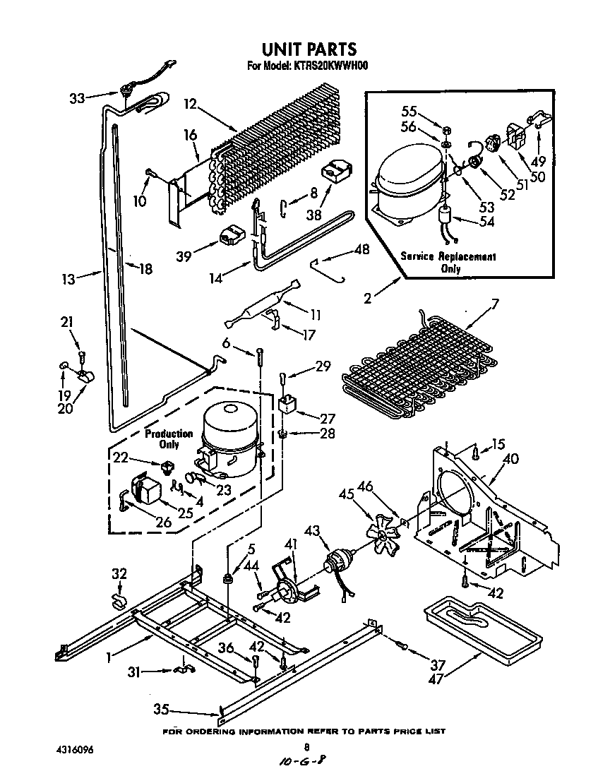 KitchenAid KTRS20KWWH00 unit diagram