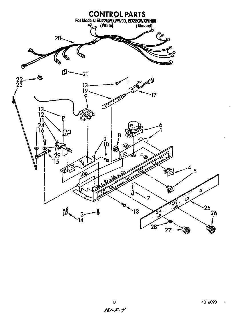 Whirlpool ED22GWXWW00 control diagram