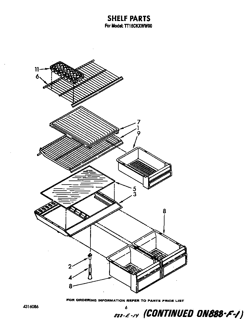 Estate TT16CKXWW00 shelf diagram