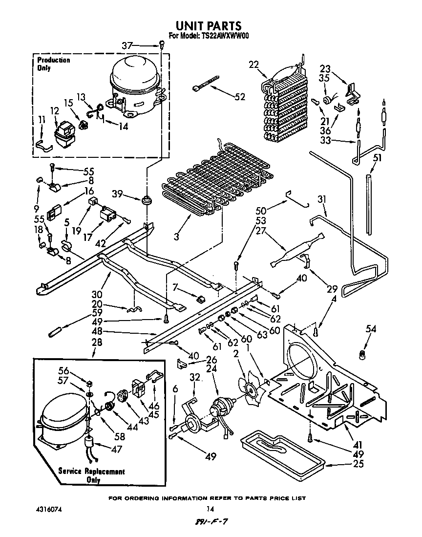 Whirlpool TS22AWXWW00 unit diagram