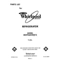 Whirlpool ED27DQXWN12 front cover diagram