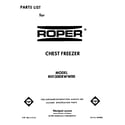 Roper RH1500RWW00 coversheet diagram