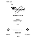 Whirlpool ED22GWXWW10 front cover diagram