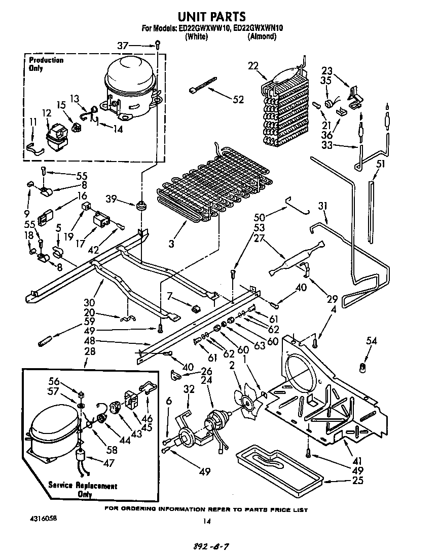 Whirlpool ED22GWXWW10 unit diagram