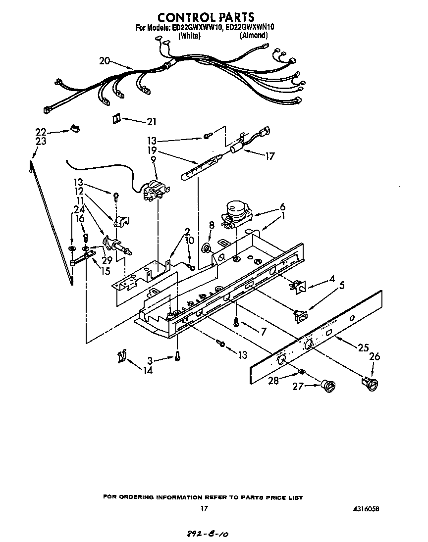 Whirlpool ED22GWXWW10 control diagram