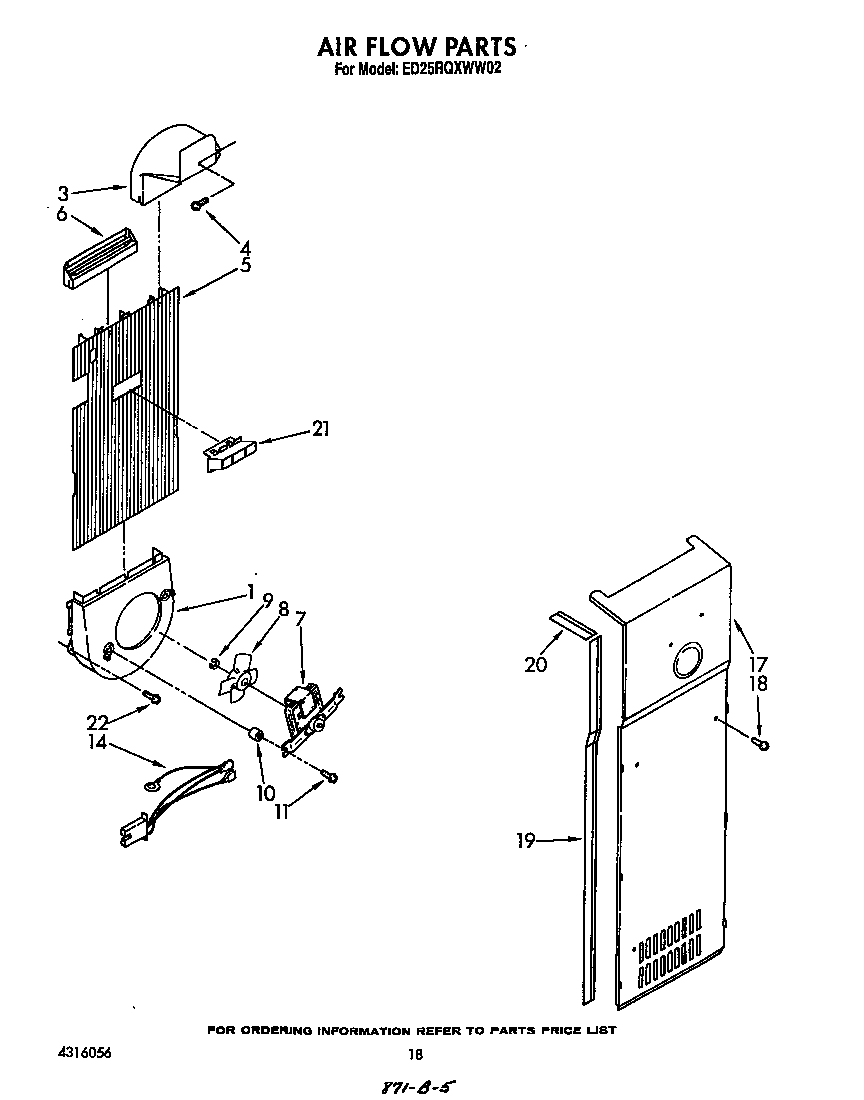 Whirlpool ED25RQXWW02 air flow diagram