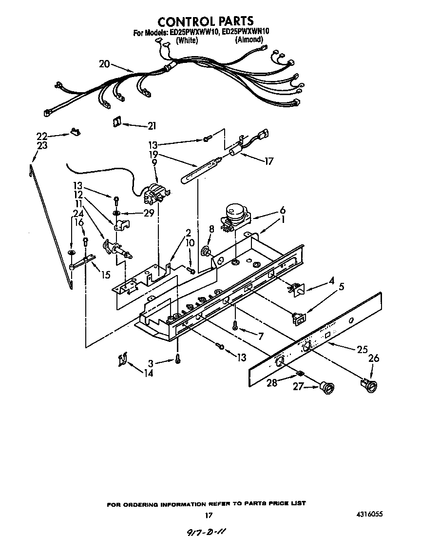 Whirlpool ED25PWXWW10 control diagram