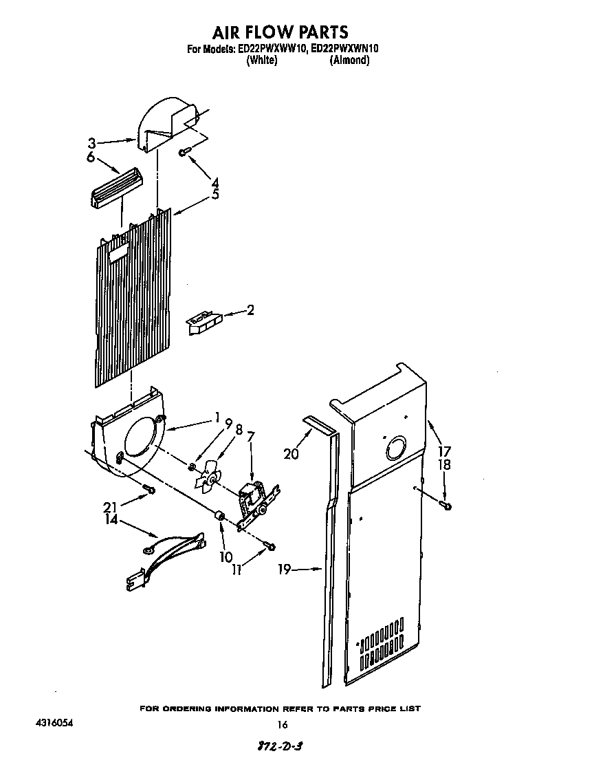 Whirlpool ED22PWXWW10 air flow diagram