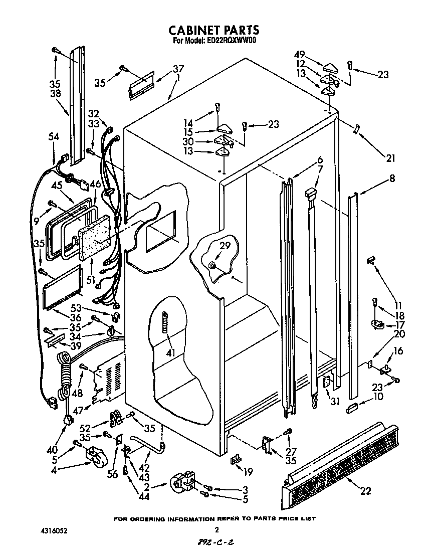 Whirlpool ED22RQXWW00 cabinet diagram