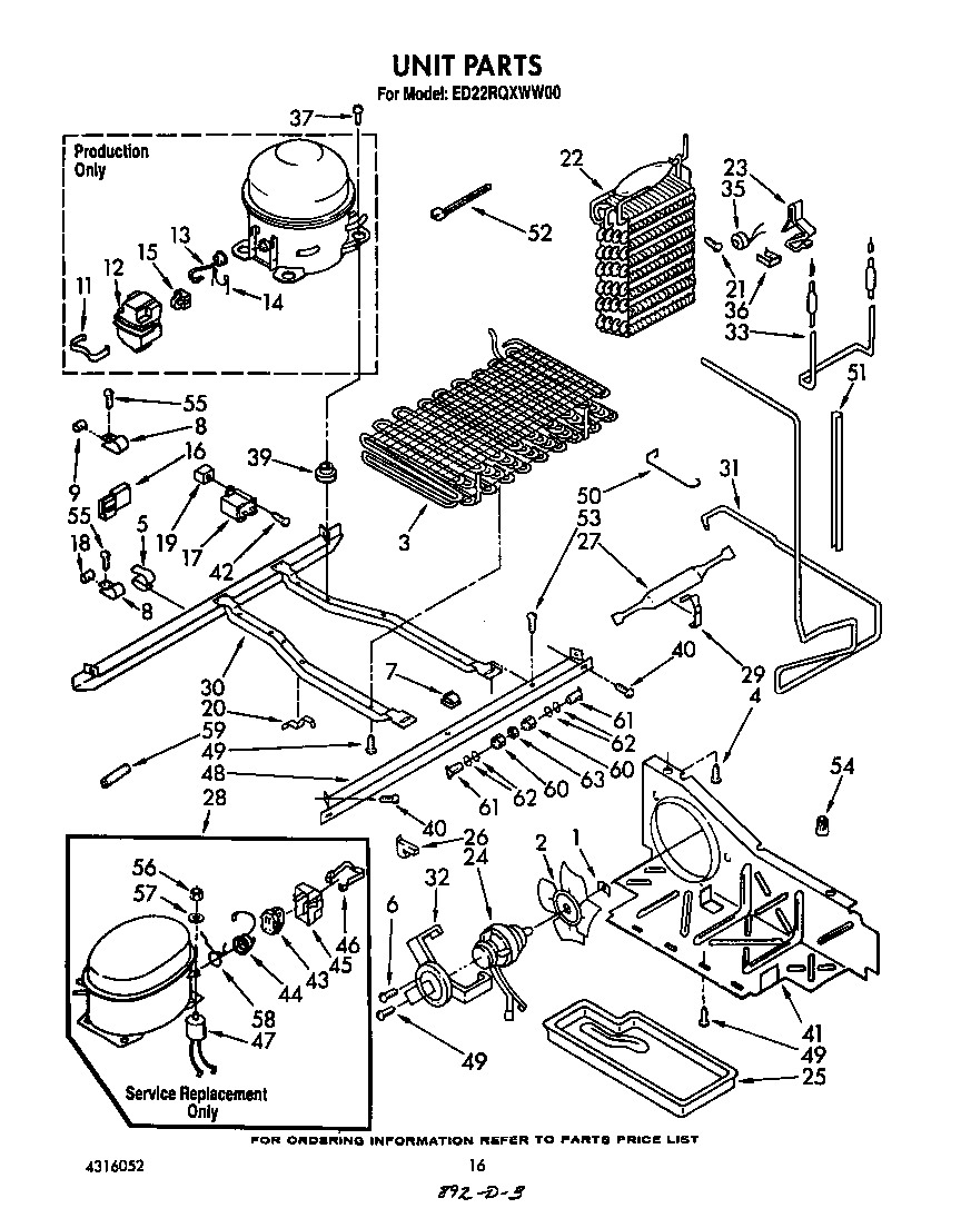 Whirlpool ED22RQXWW00 unit diagram